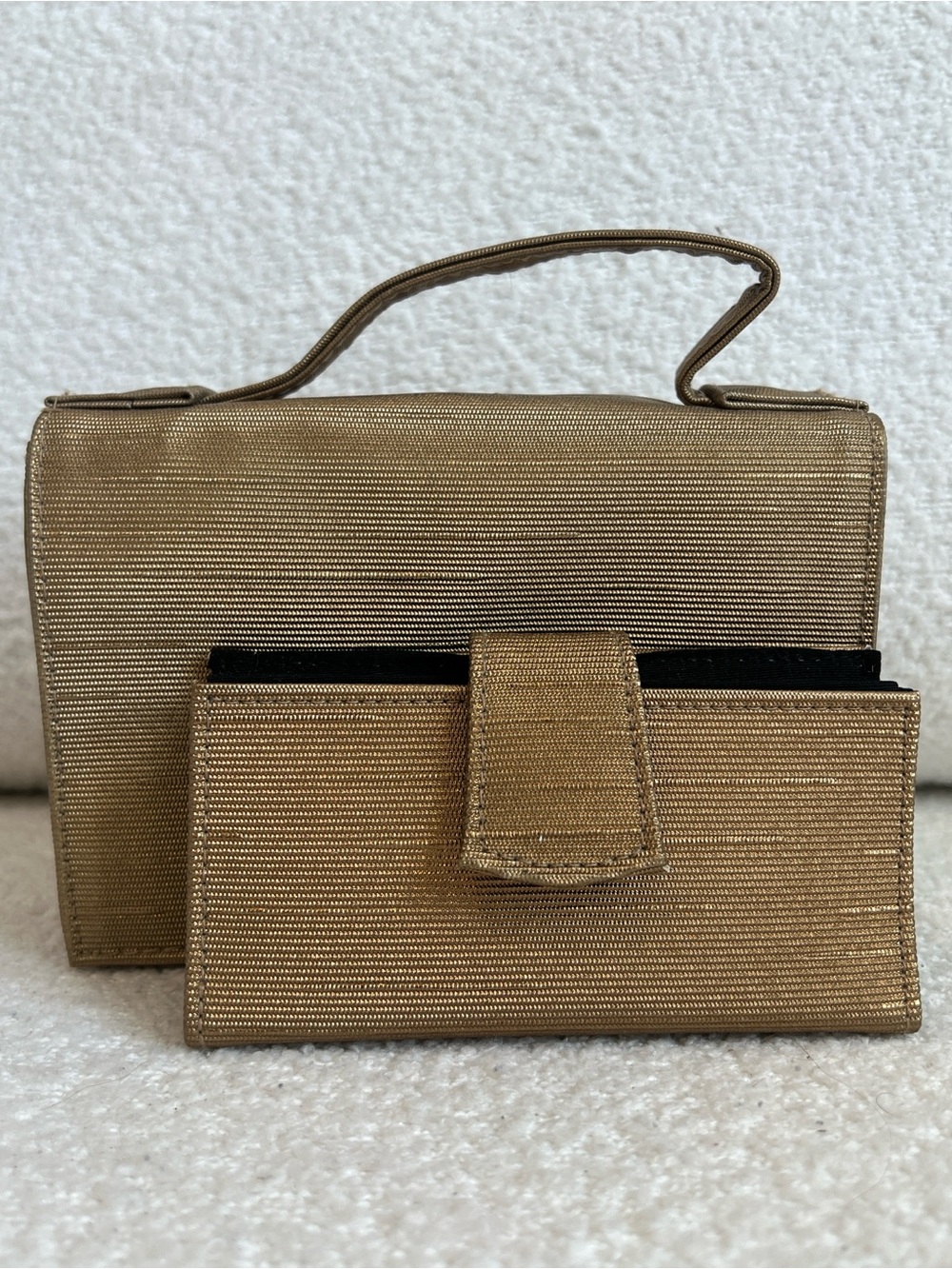 Vintage Lancôme Mini Handbag with Matching Compact